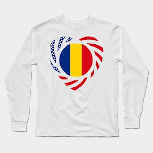 Romanian American Multinational Patriot Flag (Heart) Long Sleeve T-Shirt